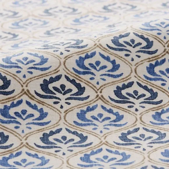 Made to Measure Curtains - Blue, Cotton
