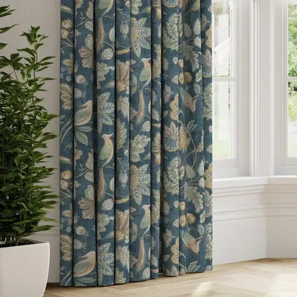 Made to Measure Curtains - Blue, Cotton image