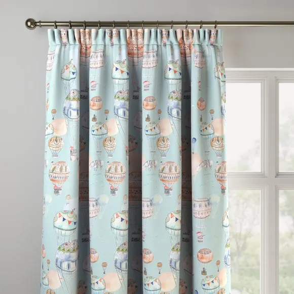 Made to Measure Curtains - Blue, Cotton