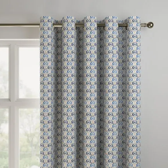 Made to Measure Curtains - Blue, Cotton