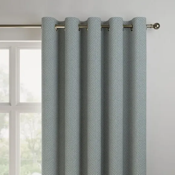 Made to Measure Curtains - Blue, Polyester