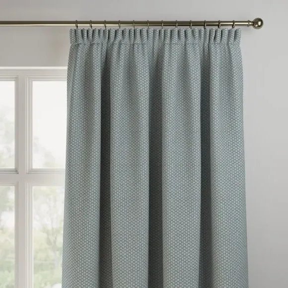 Made to Measure Curtains - Blue, Polyester