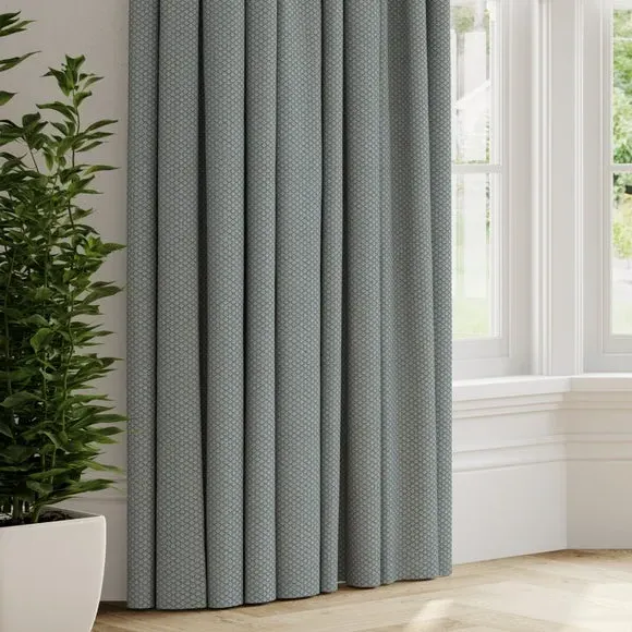 Made to Measure Curtains - Blue, Polyester