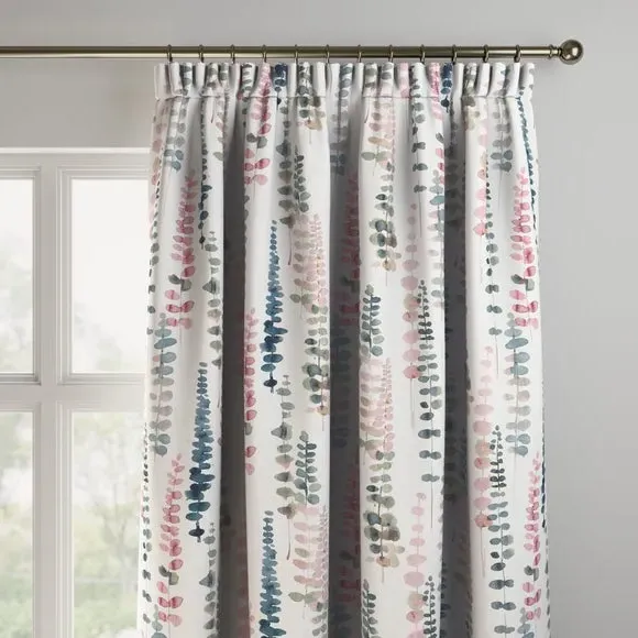 Made to Measure Curtains - Blush, Watercolour Leaf