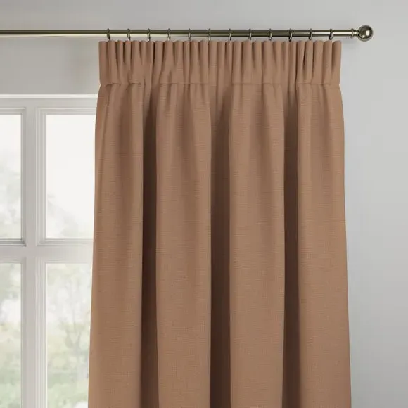 Made to Measure Curtains - Brown, Cotton Linen