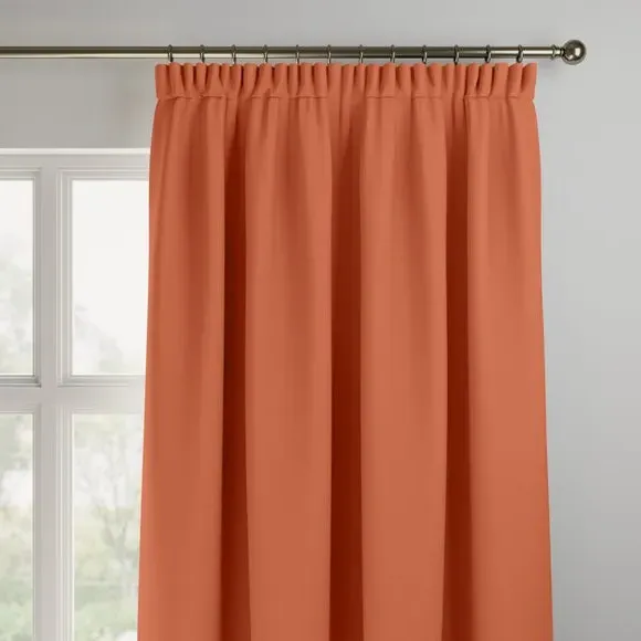 Made to Measure Curtains - Burnt Sienna, Cotton