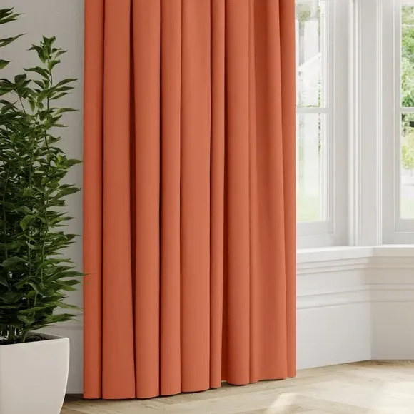 Made to Measure Curtains - Burnt Sienna, Cotton