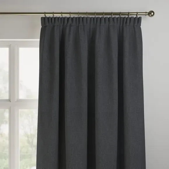 Made to Measure Curtains - Charcoal, Cotton Linen