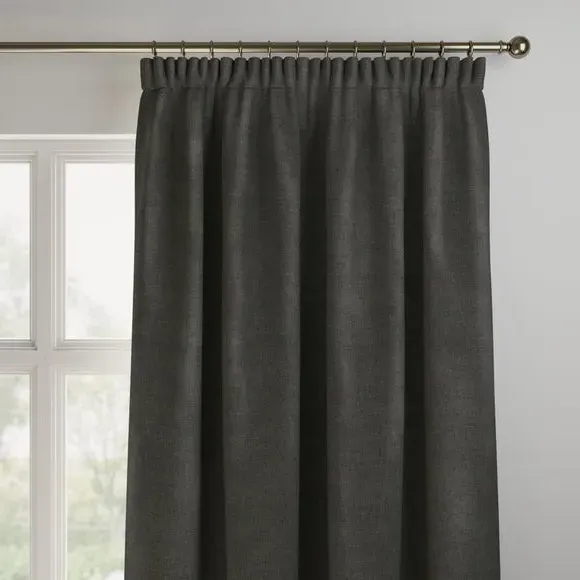 Made to Measure Curtains - Charcoal, Polyester