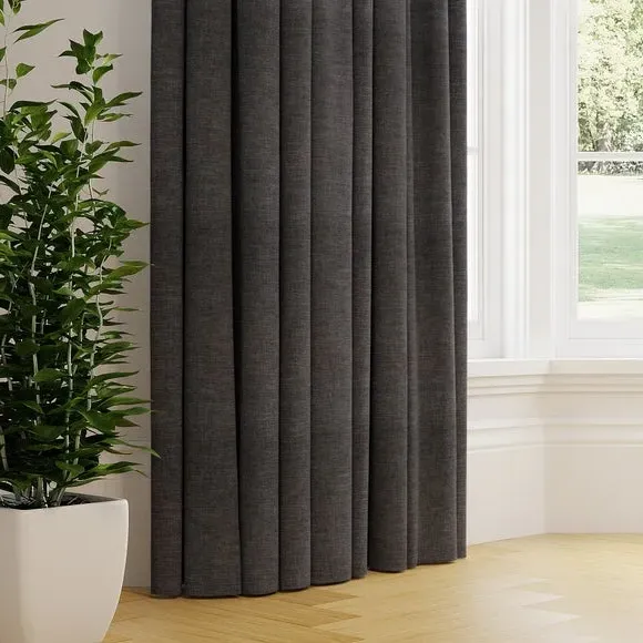 Made to Measure Curtains - Charcoal, Textured