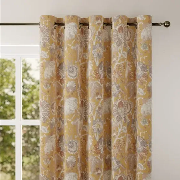 Made to Measure Curtains - Chartreuse, Floral
