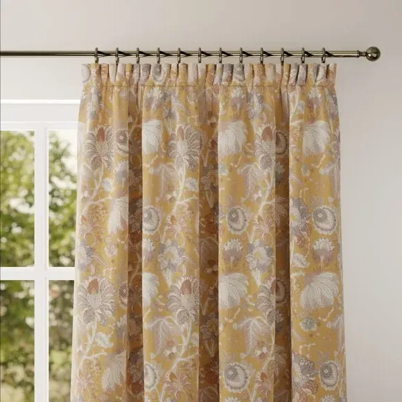 Made to Measure Curtains - Chartreuse, Floral