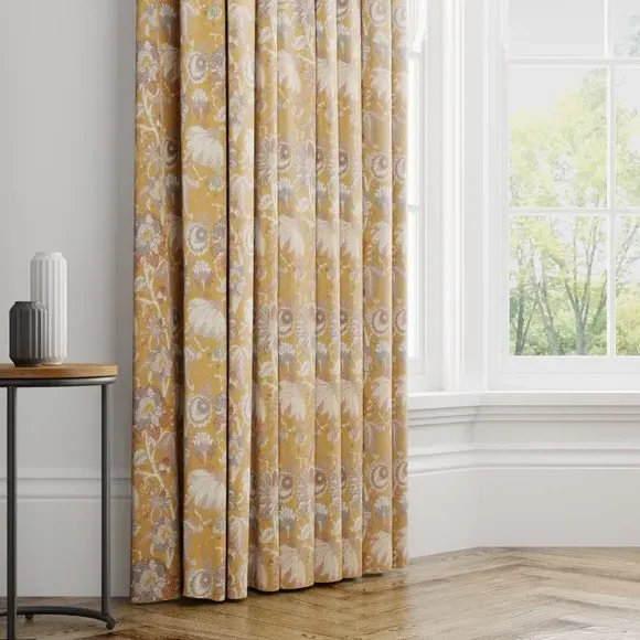 Made to Measure Curtains - Chartreuse, Floral image