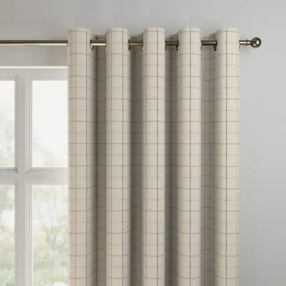 Made to Measure Curtains Check Pattern - Grey