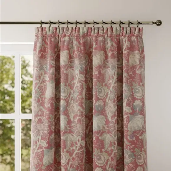 Made to Measure Curtains - Cranberry, Floral