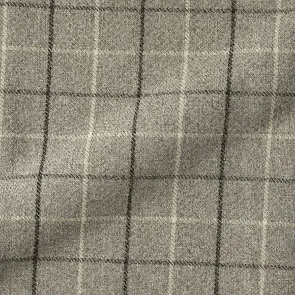 Made to Measure Curtains - Dove Grey, Checked