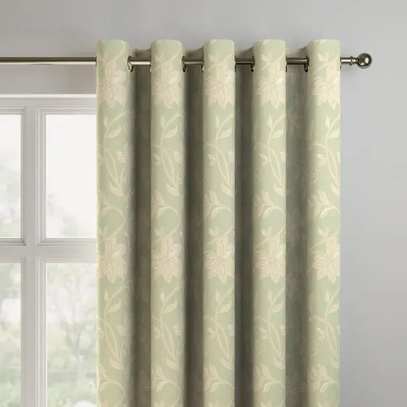 Made to Measure Curtains - Duck Egg, Floral