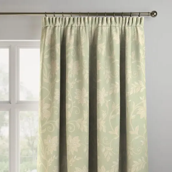 Made to Measure Curtains - Duck Egg, Floral