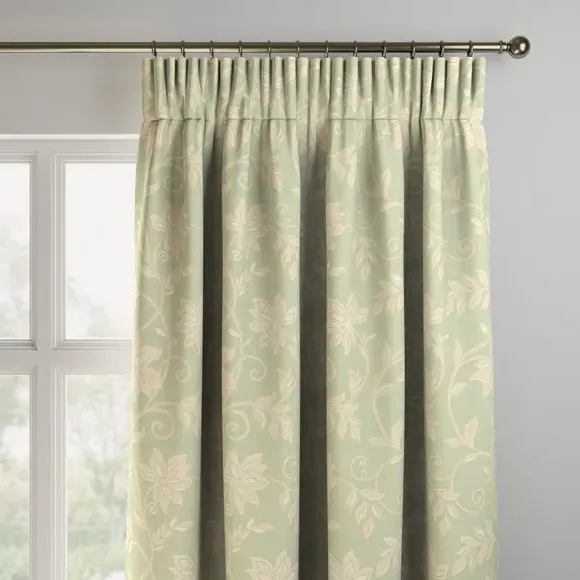 Made to Measure Curtains - Duck Egg, Floral