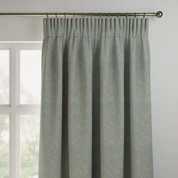 Made to Measure Curtains - Duck Egg, Hessian