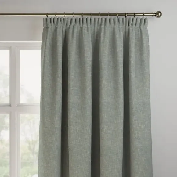 Made to Measure Curtains - Duck Egg, Hessian