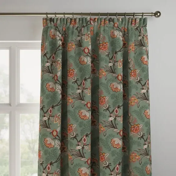 Made to Measure Curtains - Fern Green, Velvet