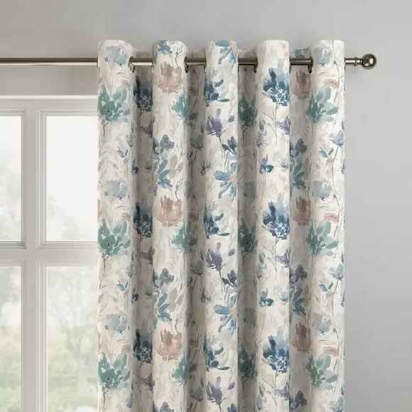 Made to Measure Curtains Fire Retardant - Blue
