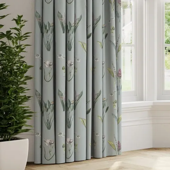 Made to Measure Curtains Fire Retardant - Blue image
