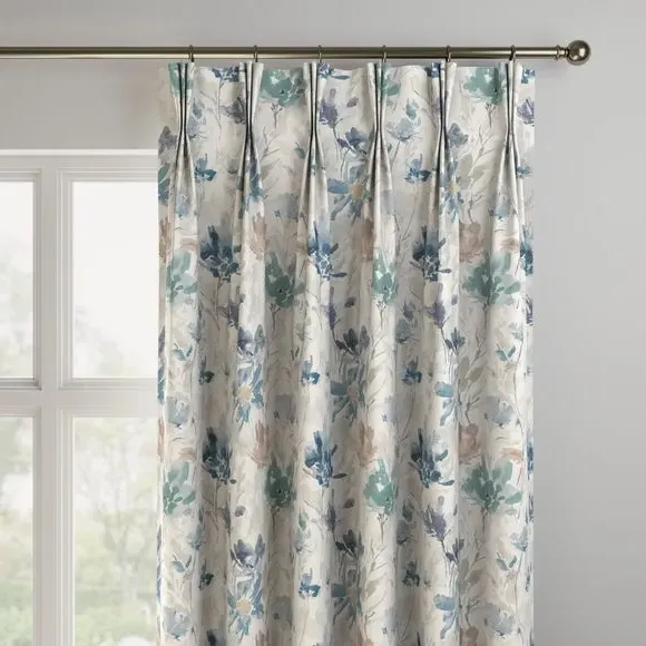 Made to Measure Curtains Fire Retardant - Blue