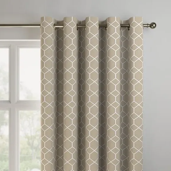 Made to Measure Curtains Fire Retardant - Flax
