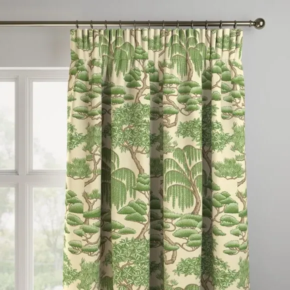 Made to Measure Curtains Fire Retardant - Green