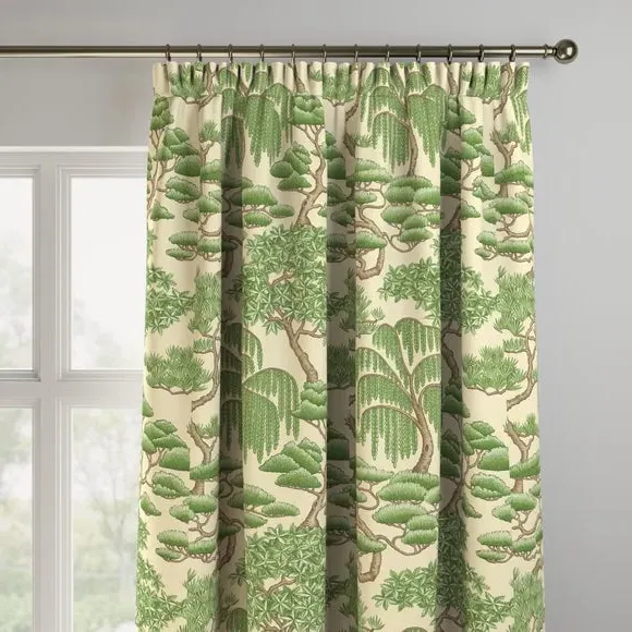Made to Measure Curtains Fire Retardant - Green