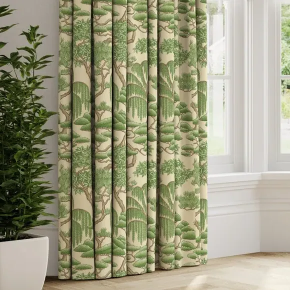 Made to Measure Curtains Fire Retardant - Green