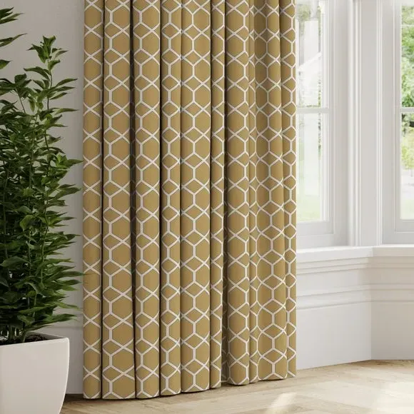 Made to Measure Curtains Fire Retardant - Ochre
