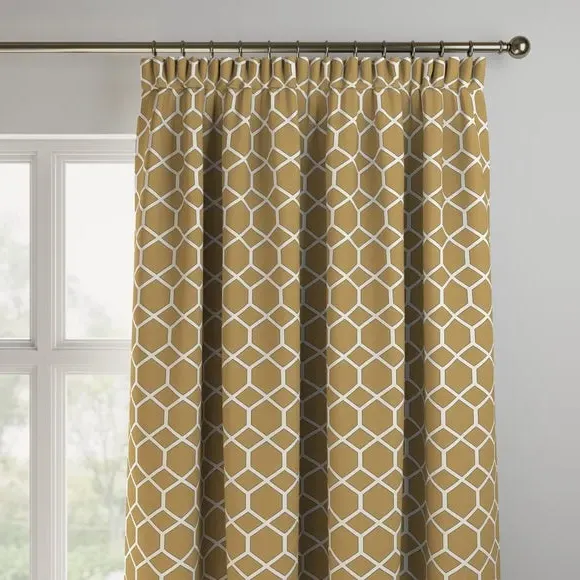 Made to Measure Curtains Fire Retardant - Ochre