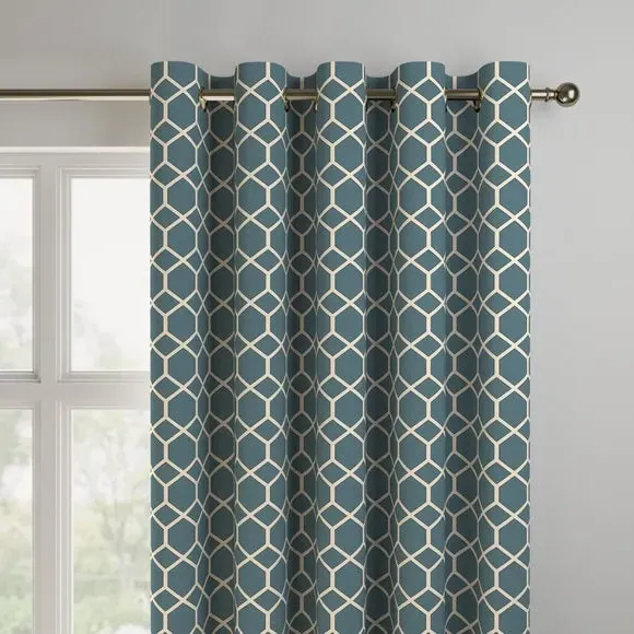 Made to Measure Curtains Fire Retardant - Peacock