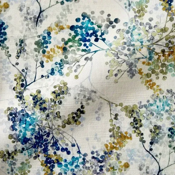 Made to Measure Curtains Floral - Navy