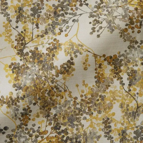Made to Measure Curtains Floral - Ochre