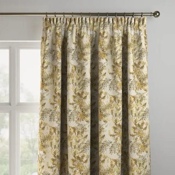 Made to Measure Curtains Floral - Ochre