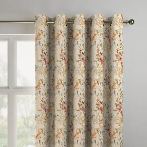 Made to Measure Curtains Floral - Orange