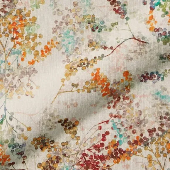 Made to Measure Curtains Floral - Orange