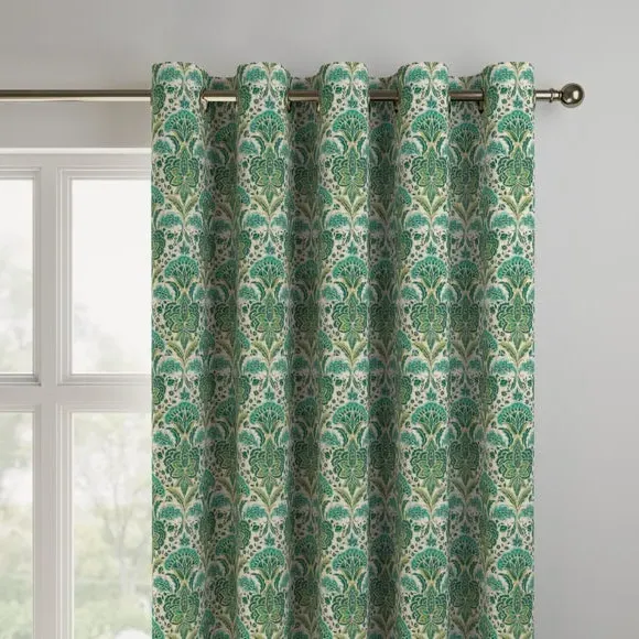 Made to Measure Curtains - Green, Cotton