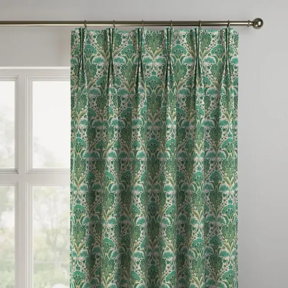 Made to Measure Curtains - Green, Cotton