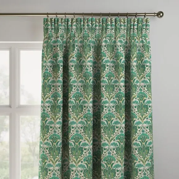 Made to Measure Curtains - Green, Cotton