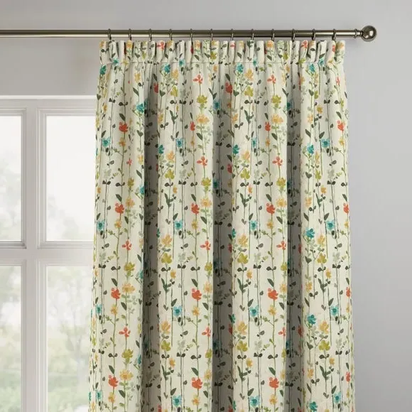 Made to Measure Curtains - Green, Cotton