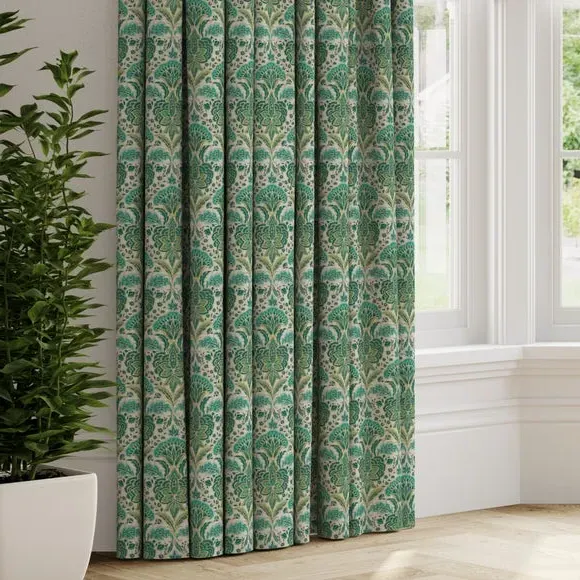 Made to Measure Curtains - Green, Cotton image