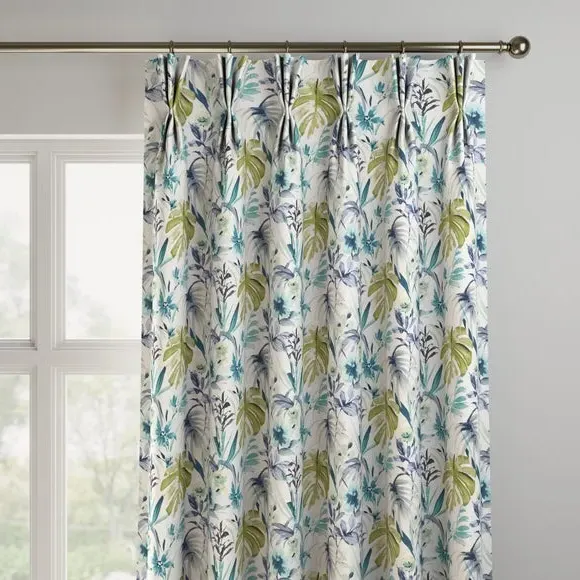 Made to Measure Curtains - Green, Floral