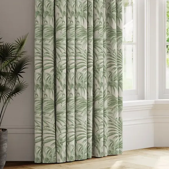 Made to Measure Curtains - Green, Jacquard image