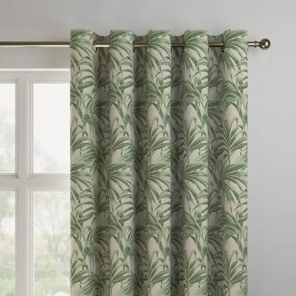 Made to Measure Curtains - Green, Jacquard