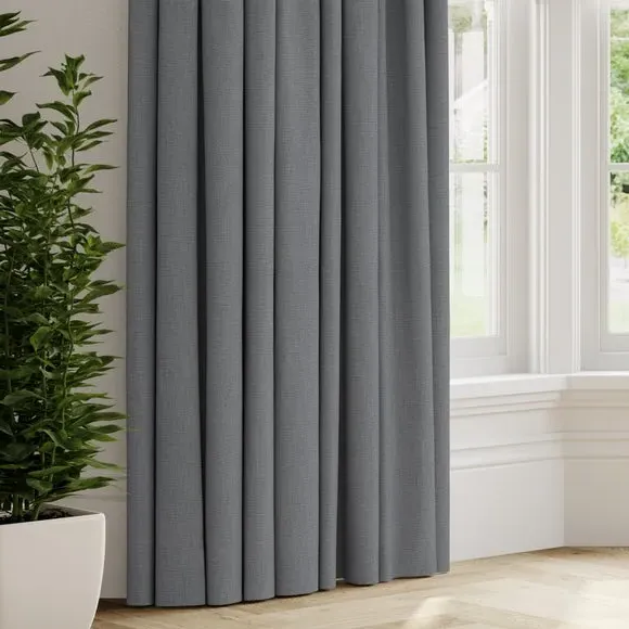 Made to Measure Curtains - Grey, Cotton Linen
